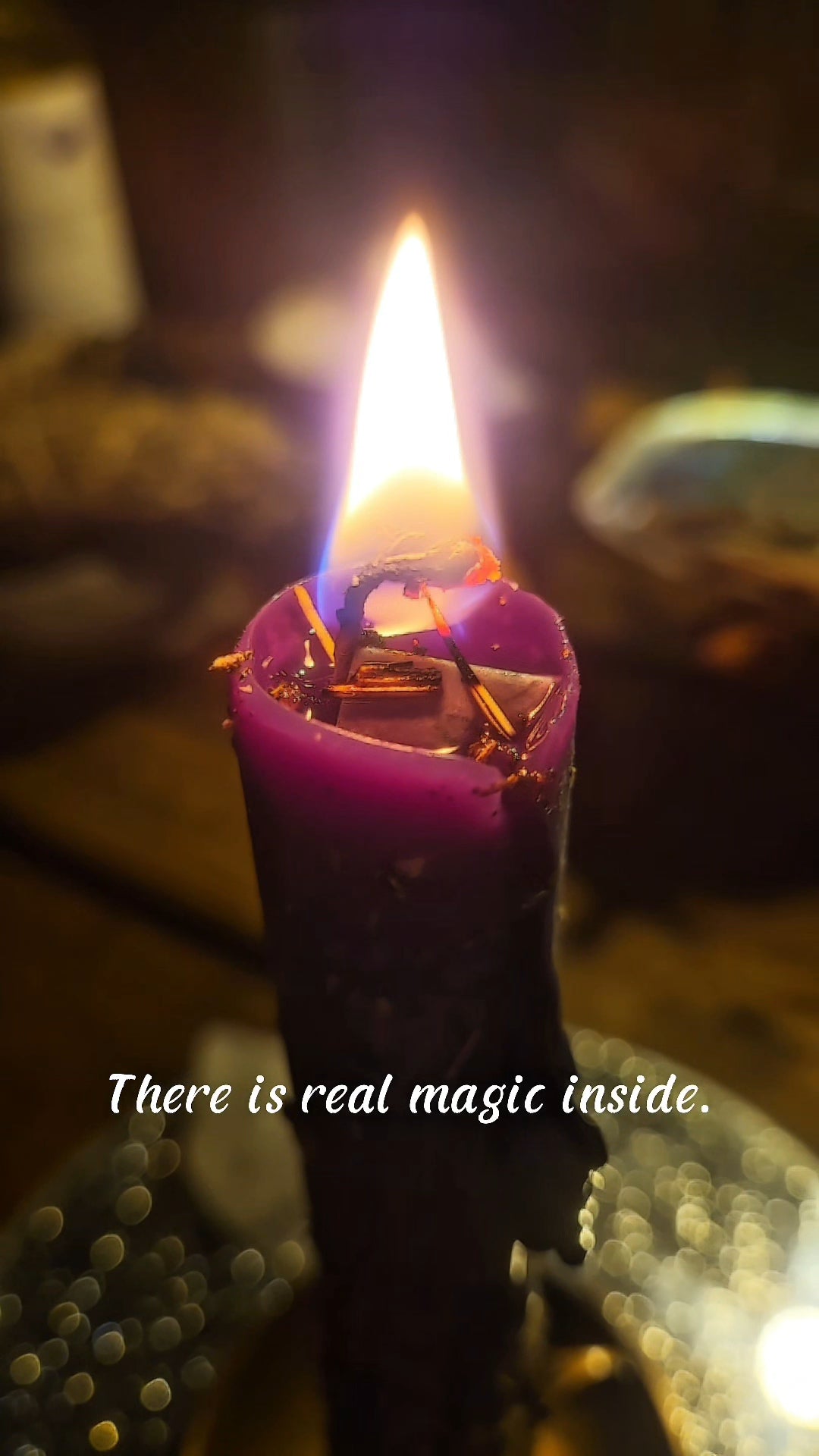 The Witch’s Flame Hand-Poured Ritual Candle-🔥 Moonlit Visions 🔥